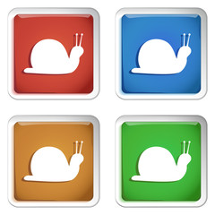 ikona kwadratowy plastikowy przycisk wektor © vempireart