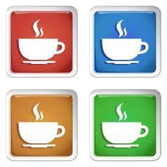 ikona kwadratowy plastikowy przycisk wektor