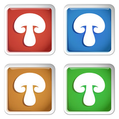 ikona kwadratowy plastikowy przycisk wektor