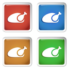 ikona kwadratowy plastikowy przycisk wektor © vempireart