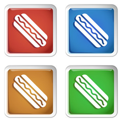 ikona kwadratowy plastikowy przycisk wektor