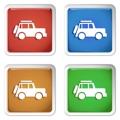 ikona kwadratowy plastikowy przycisk wektor © vempireart