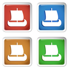 ikona kwadratowy plastikowy przycisk wektor © vempireart