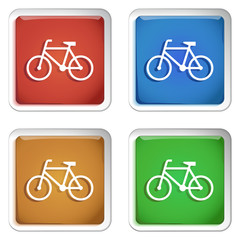 ikona kwadratowy plastikowy przycisk wektor © vempireart