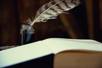Traditional Writing with Ink and Feather