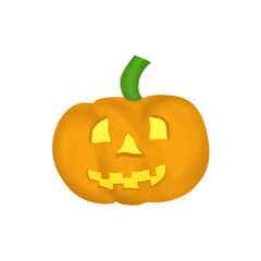 happy halloween with pumpkin