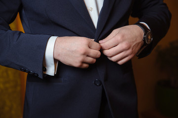 man wears a jacket. concept of business