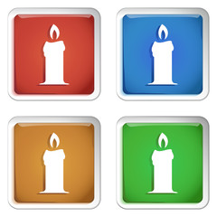 ikona kwadratowy plastikowy przycisk wektor