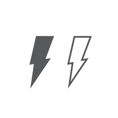 Lightning line icon, outline and solid vector sign, linear and full pictogram isolated on white, logo illustration