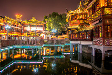 City God Temple of Shanghai at night