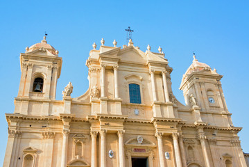 Fototapeta premium Baroque church of San Francesco in Noto, Sicily Italy