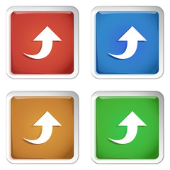 ikona kwadratowy plastikowy przycisk wektor