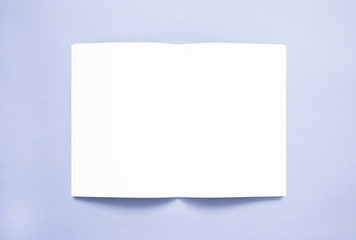 Opened blank notebooks