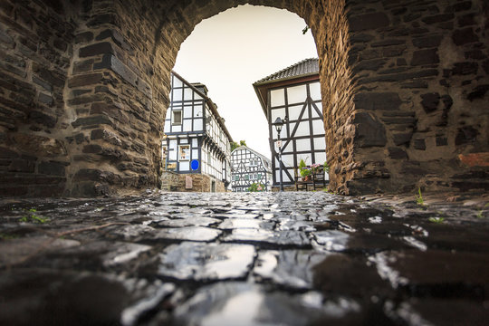 Traditional architecture at historic Blankenberg, Germany