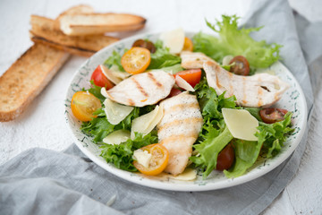 Classical Caesar Salad with chicken
