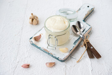 Garlick mayonnaise, sauce to Caesar Salad
