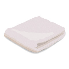 Vector illustration of towel isolated on white background.