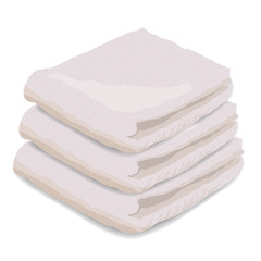 Vector illustration of towel isolated on white background.