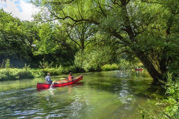 Canadier-Tour auf der Pegnitz in Franken