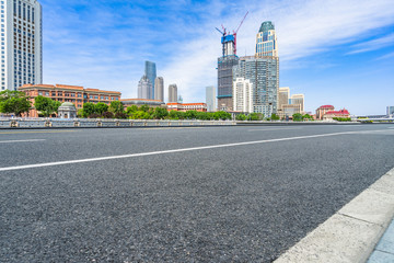 clean city road,shanghai,china.