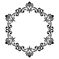 Floral Modern Round Frame