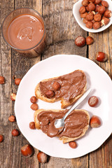 bread with chocolate spread