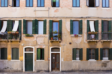Facade of the old Italian house