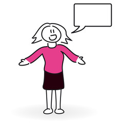 Stickwoman - speech bubble