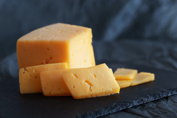Cheese on the slate board