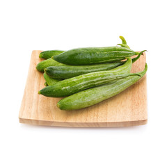 Snake gourd on white background