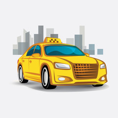 taxi icon, stylized vector symbol