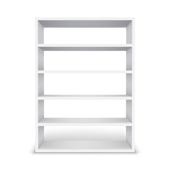 blank white Shelf cabinet