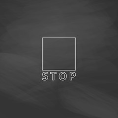 Stop button computer symbol