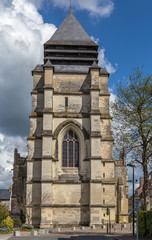 Fototapeta na wymiar Saint Michael Church in Pont-l'Eveque, France