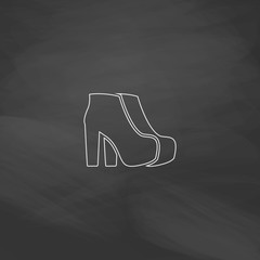woman boots computer symbol