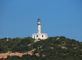 Fototapeta na wymiar Cape Lefkatas and the lighthouse in the south part of Lefkada island, Greece