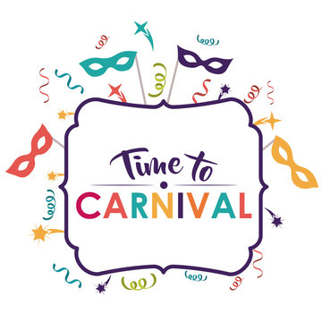streamer mask carnival festival circus fair celebration  icon. Colorful design. Vector illustration