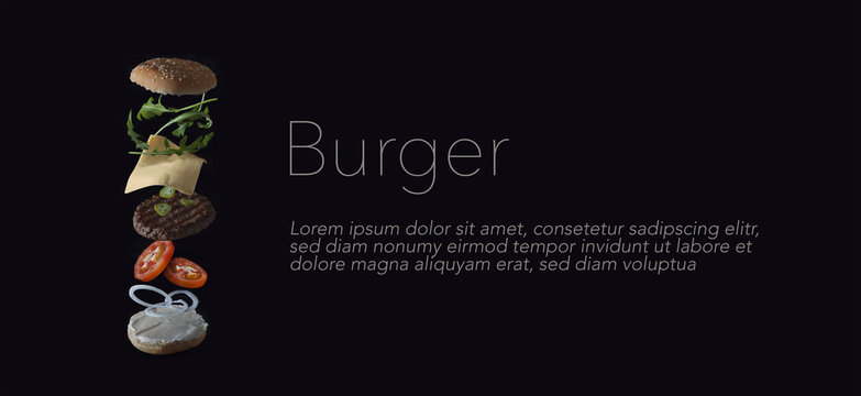 Burger Banner with copyspace