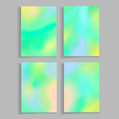 Abstract blurred backgrounds set. Brochure, flyer, card, magazine cover or report for business, templates pastel colors vector.