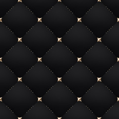 Fototapeta premium Seamless luxury dark black pattern and background