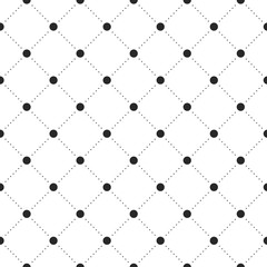 Black veil seamless pattern on white background