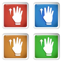 Obraz premium ikona kwadratowy plastikowy przycisk wektor