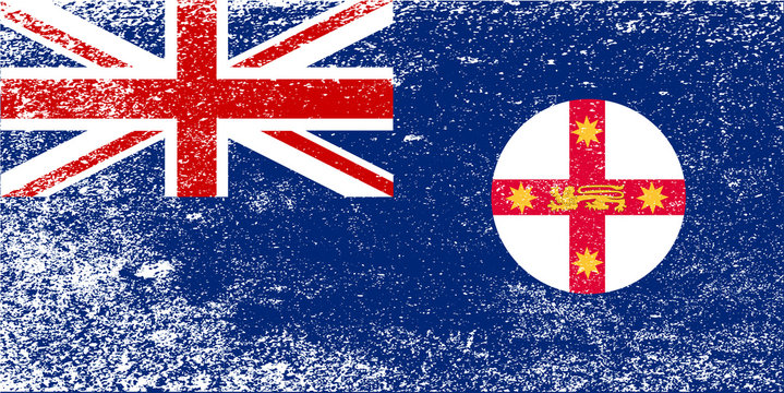 New South Wales Grunge Flag