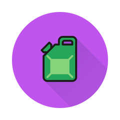 Obraz premium Jerrycan icon on round background