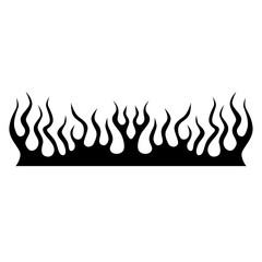Black Flames fire drawing. Flames tribal tattoo design. Flames vector artwork. Black tribal flames for tattoo or another design.   