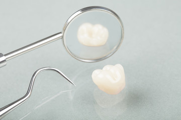 Fototapeta premium dental equipment with white background