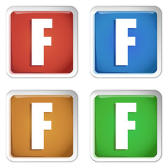 ikona kwadratowy plastikowy przycisk wektor © vempireart