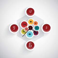 Business timeline infographic template. Vector illustration.