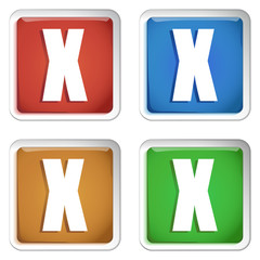 ikona kwadratowy plastikowy przycisk wektor © vempireart