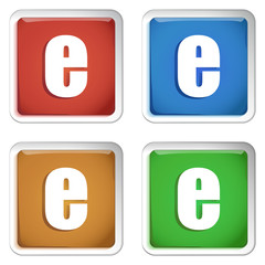 ikona kwadratowy plastikowy przycisk wektor © vempireart